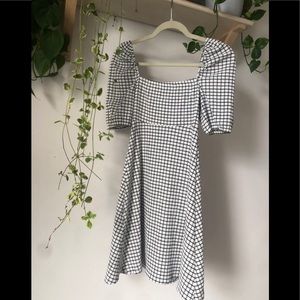 Grid Pattern Dress